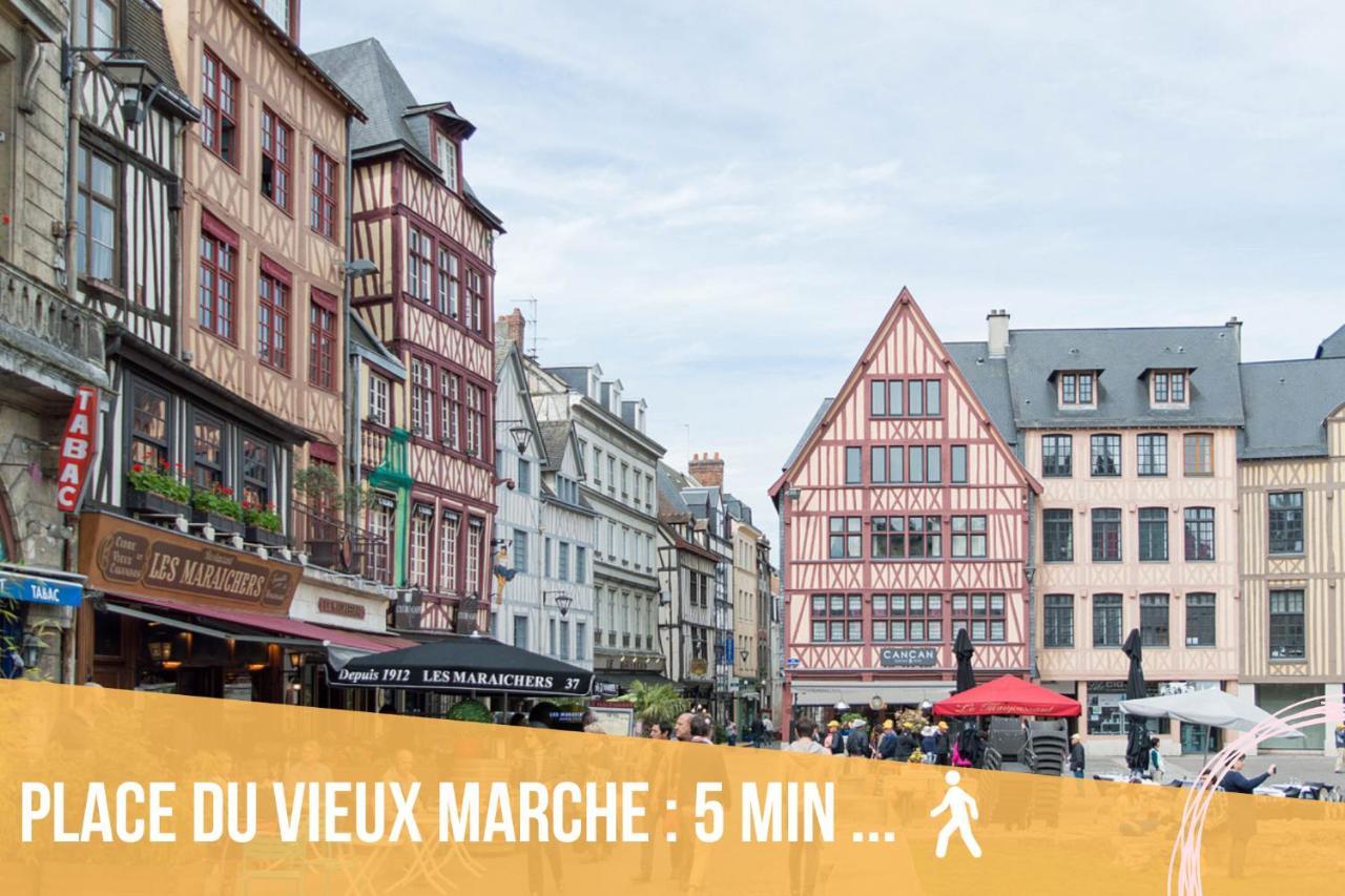 Le Flaubert, Appartement Et Parking En Centre Ville Rouen Eksteriør bilde