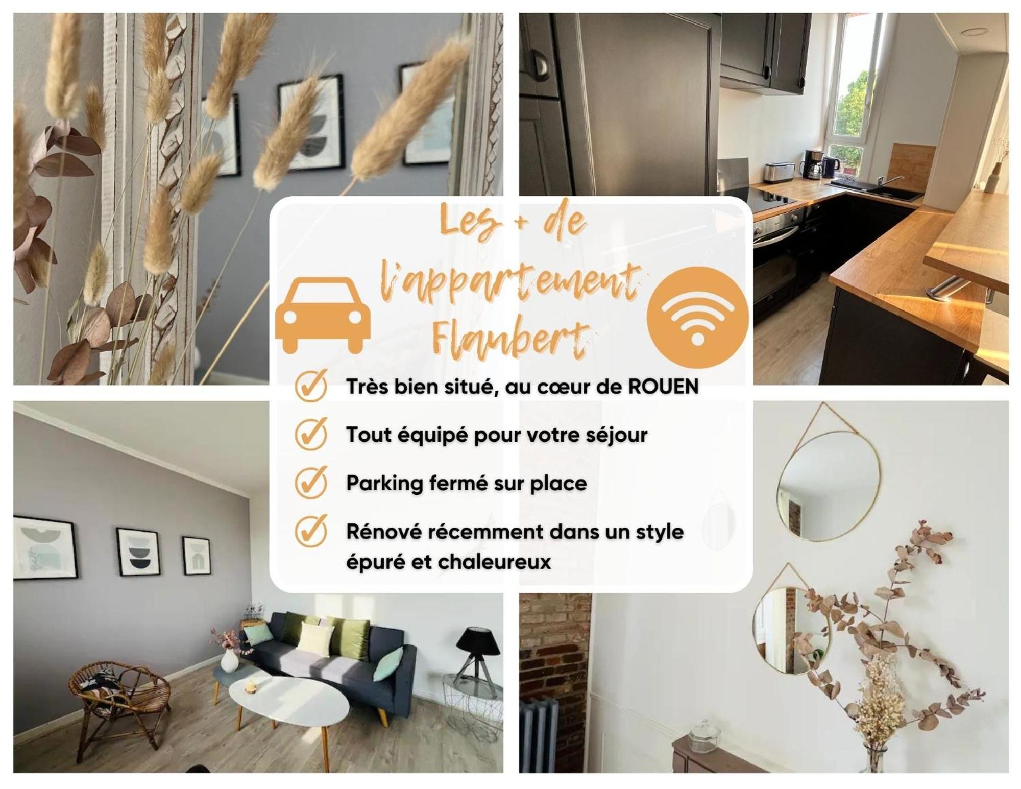 Le Flaubert, Appartement Et Parking En Centre Ville Rouen Eksteriør bilde